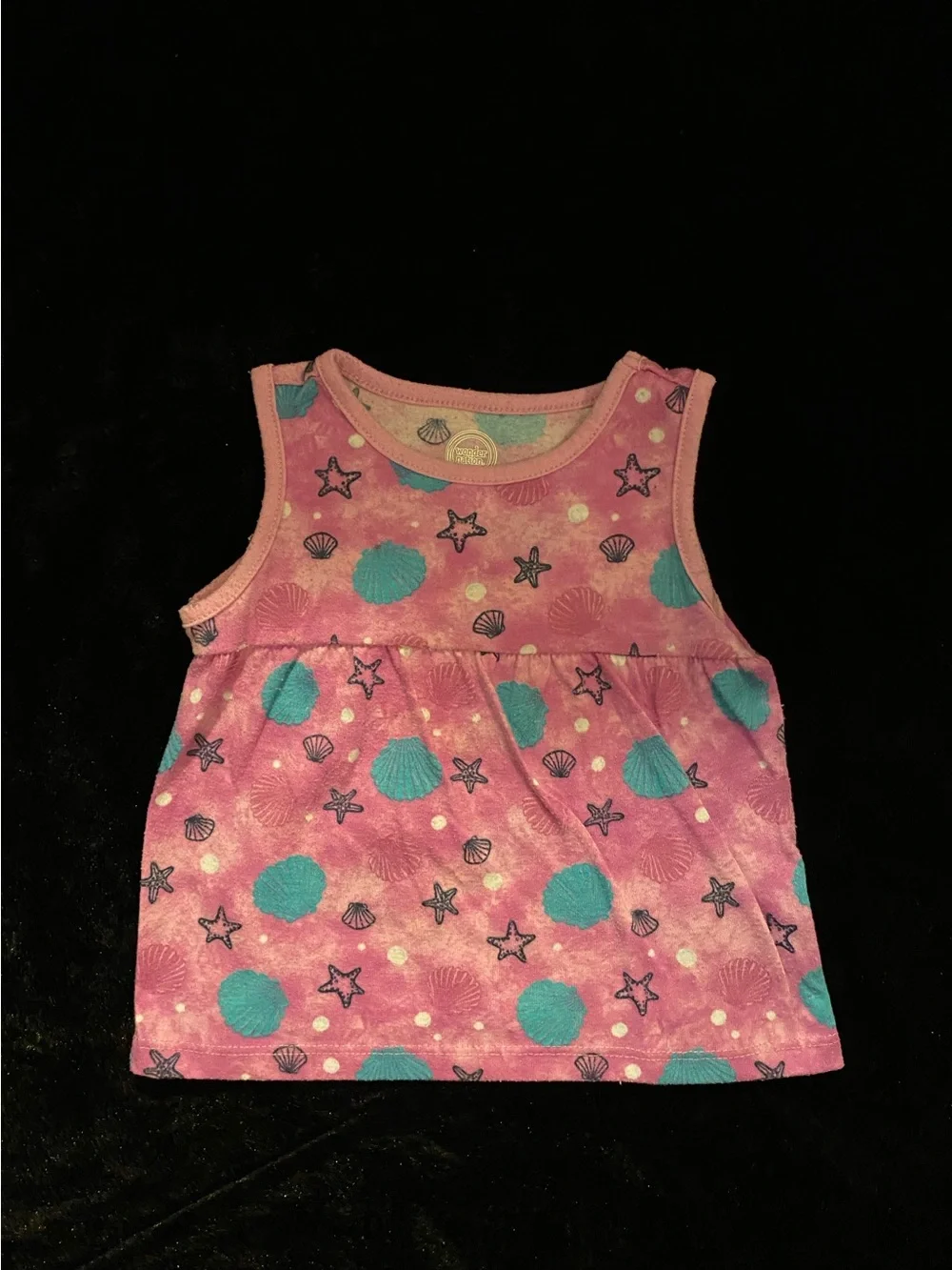 wonder nation Pink Sleeveless Pajama Set with Teal Dot Print